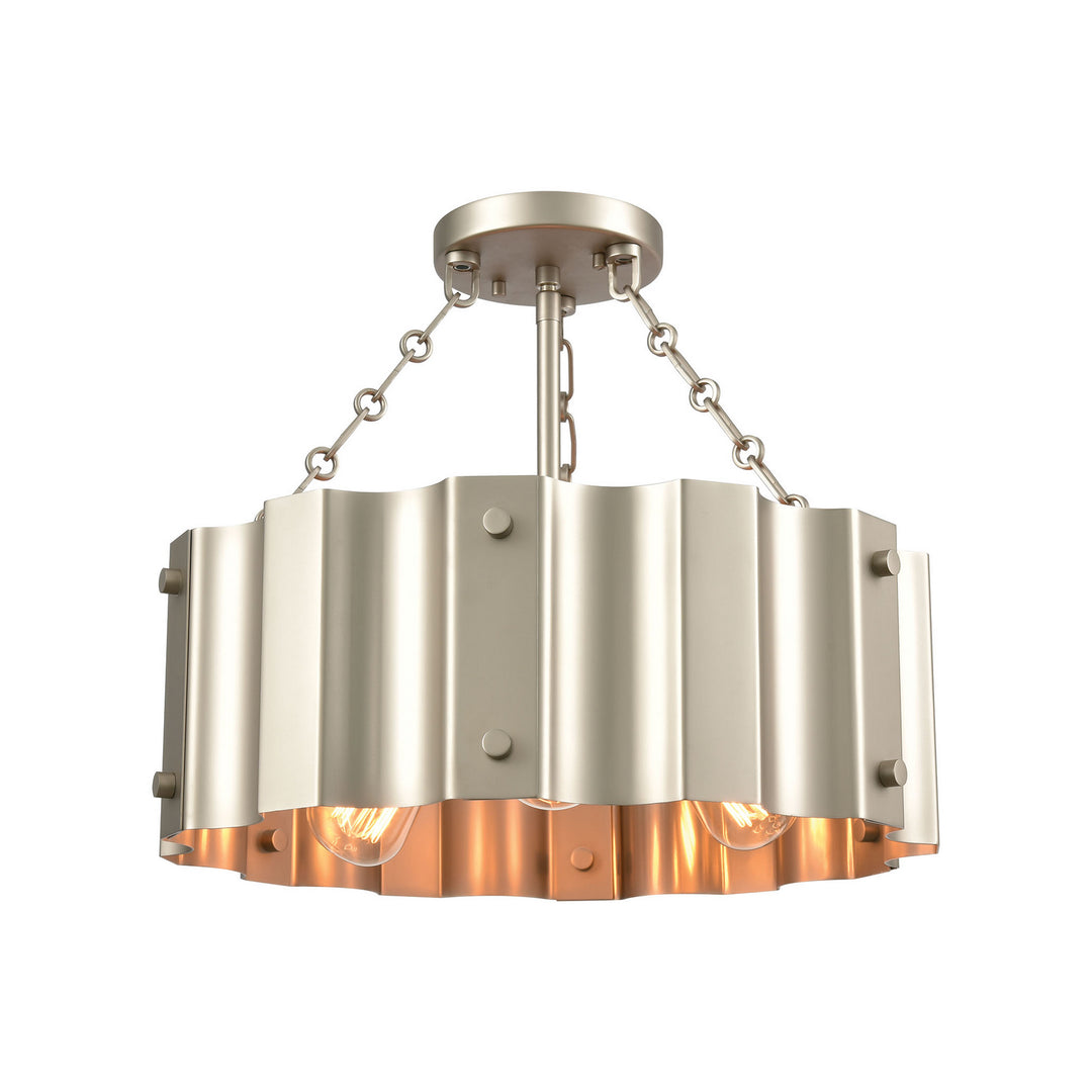 Elk Clausten 89056/3 Ceiling Light - Matte Nickel