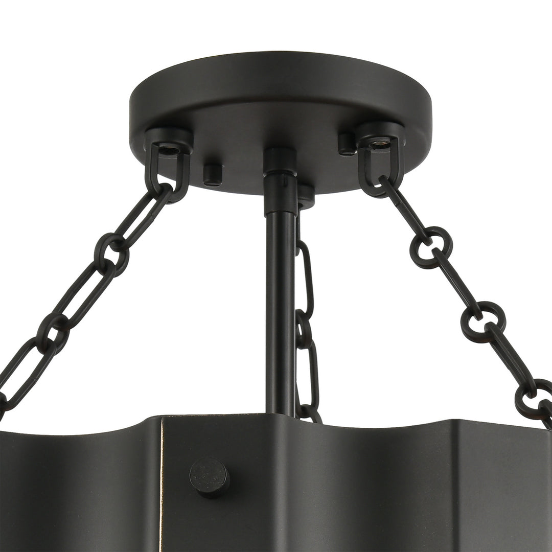 Elk Clausten 89076/3 Ceiling Light - Black
