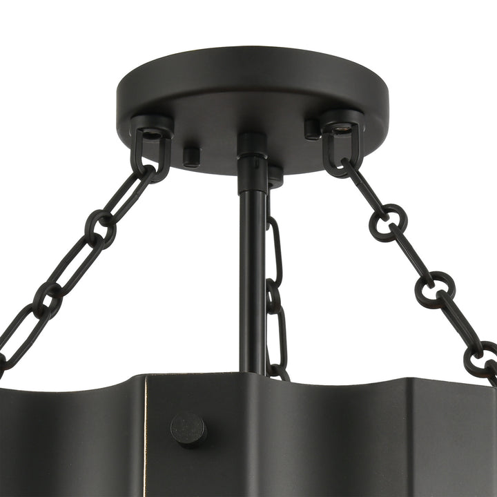 Elk Clausten 89076/3 Ceiling Light - Black