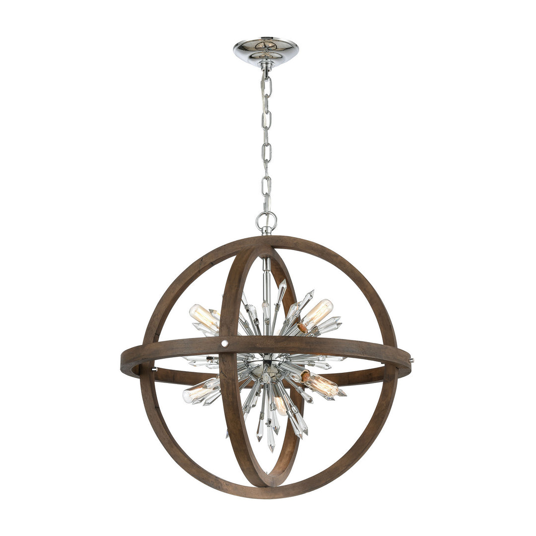 Elk Morning Star D4469 Chandelier Light - Aged Wood