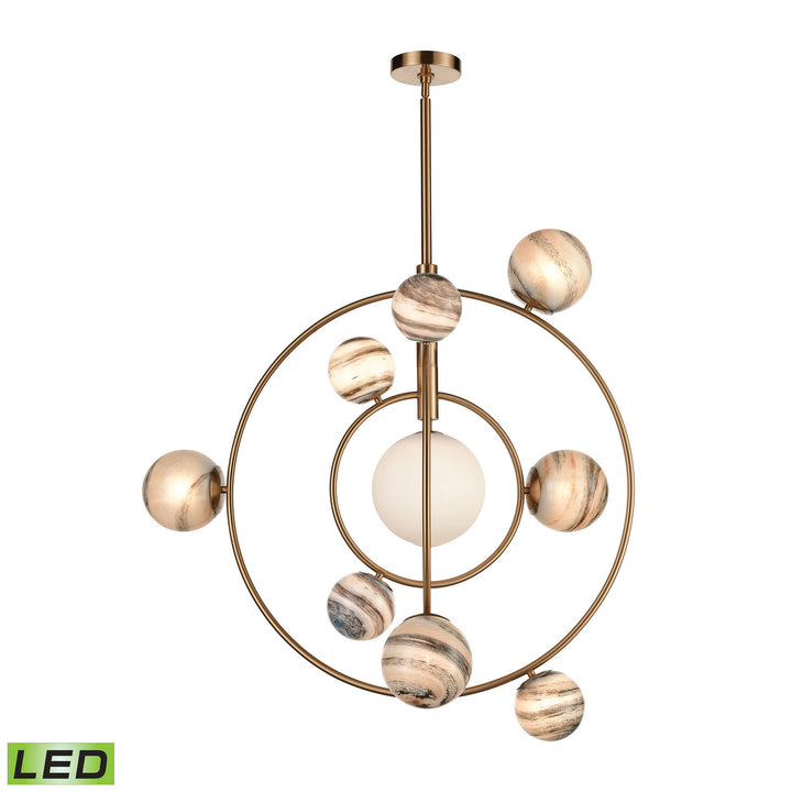 Elk Orbital D4616 Chandelier Light - Aged Brass