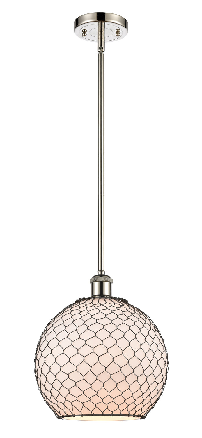 Innovations Ballston 516-1S-PN-G121-10CBK Pendant Light - Polished Nickel