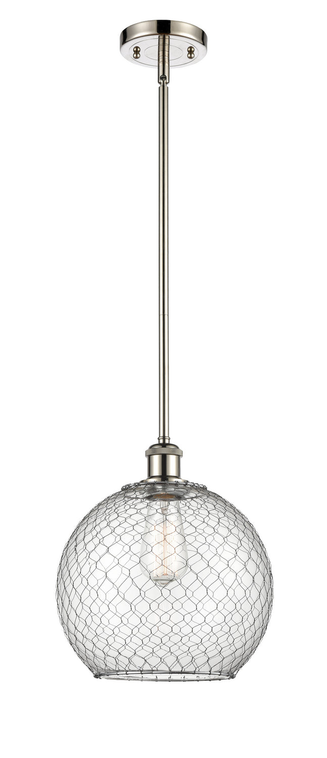 Innovations Ballston 516-1S-PN-G122-10CSN Pendant Light - Polished Nickel