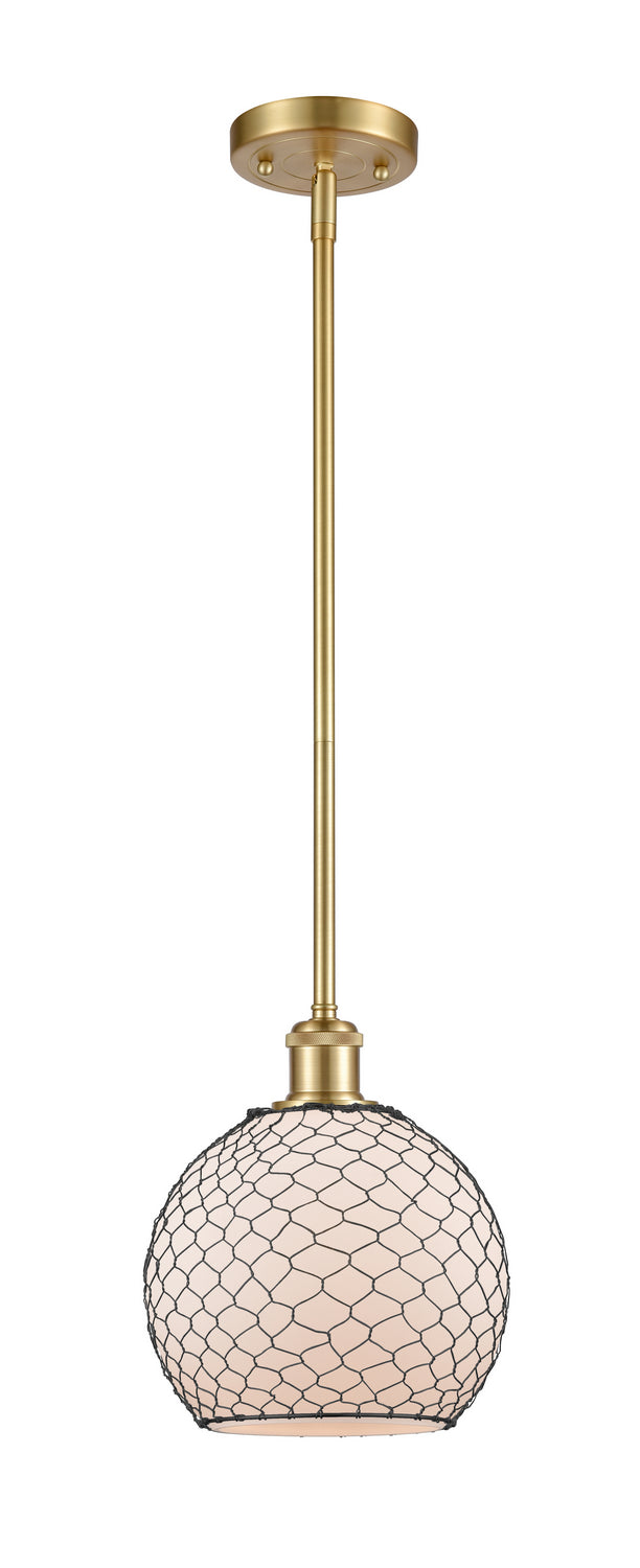 Innovations Ballston 516-1S-SG-G121-8CBK Pendant Light - Satin Gold