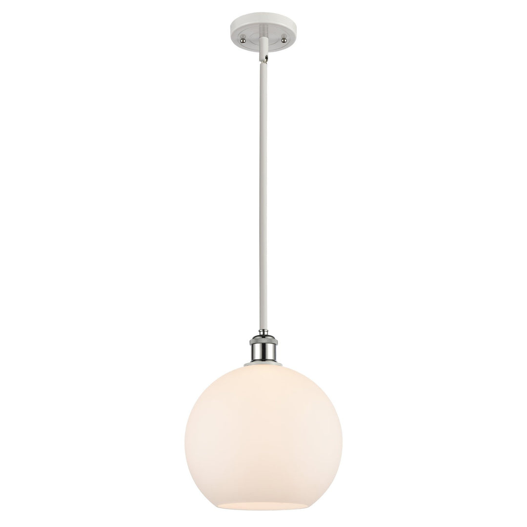 Innovations Ballston 516-1S-WPC-G121-10 Pendant Light - White and Polished Chrome