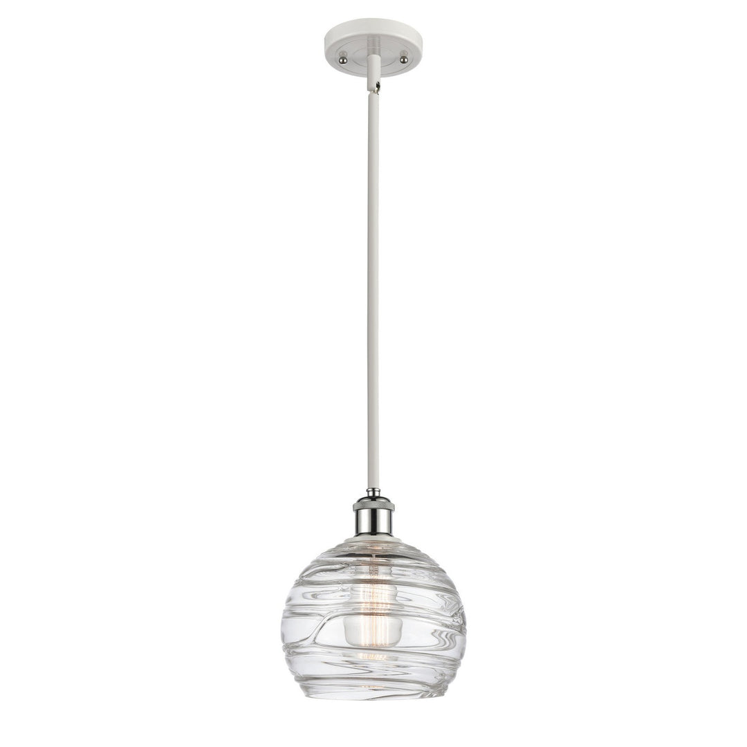 Innovations Ballston 516-1S-WPC-G1213-8 Pendant Light - White and Polished Chrome