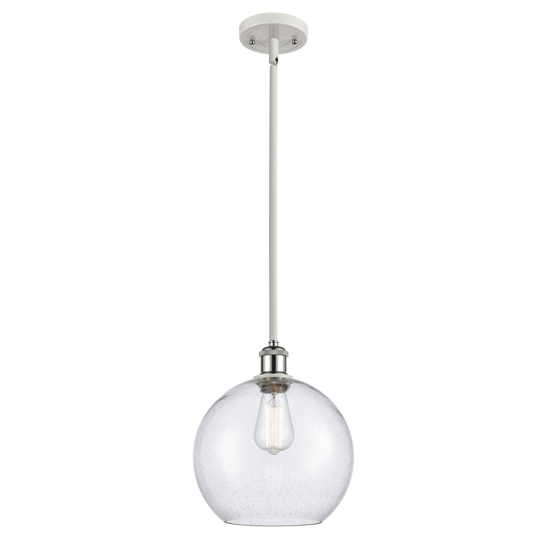 Innovations Ballston 516-1S-WPC-G124-10 Pendant Light - White and Polished Chrome