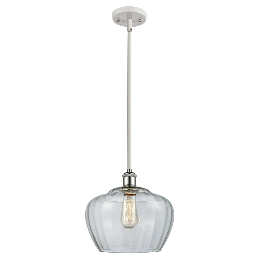 Innovations Ballston 516-1S-WPC-G92-L Pendant Light - White and Polished Chrome