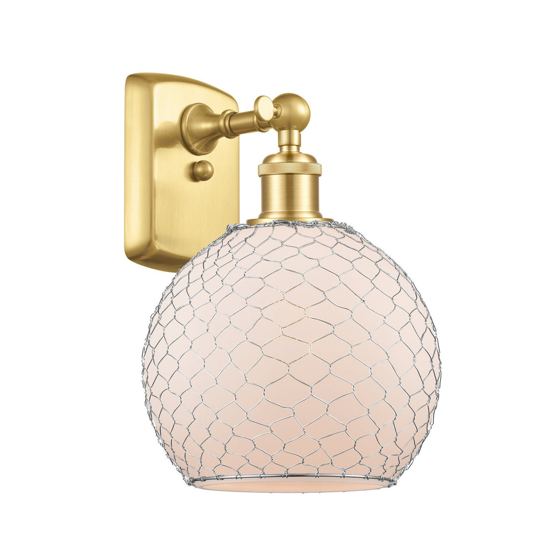 Innovations Ballston 516-1W-SG-G121-8CSN Wall Sconce Light - Satin Gold