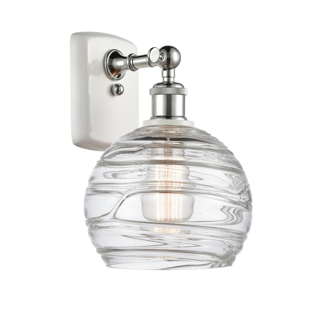 Innovations Ballston 516-1W-WPC-G1213-8 Wall Sconce Light - White and Polished Chrome