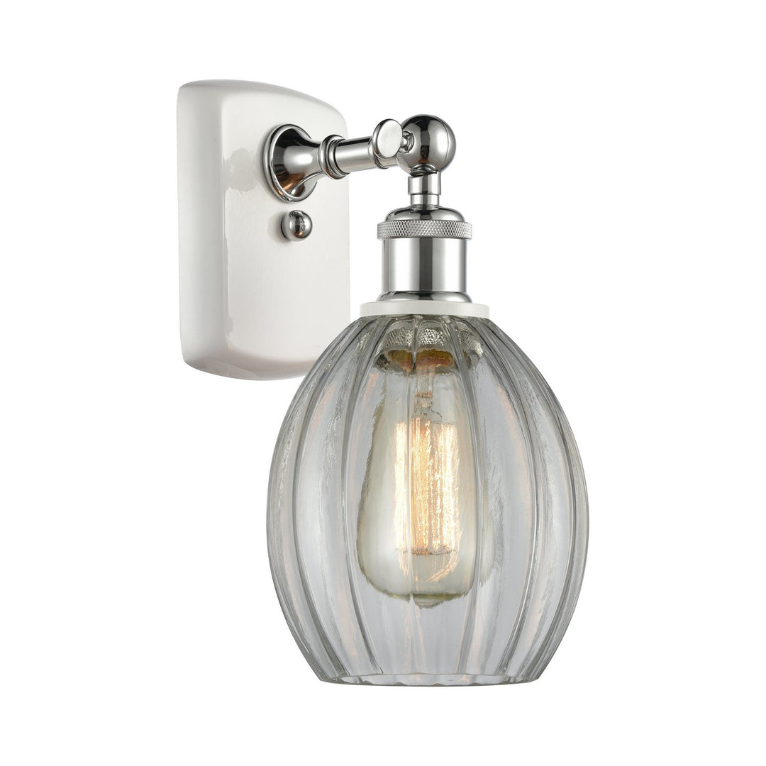 Innovations Ballston 516-1W-WPC-G82 Wall Sconce Light - White and Polished Chrome