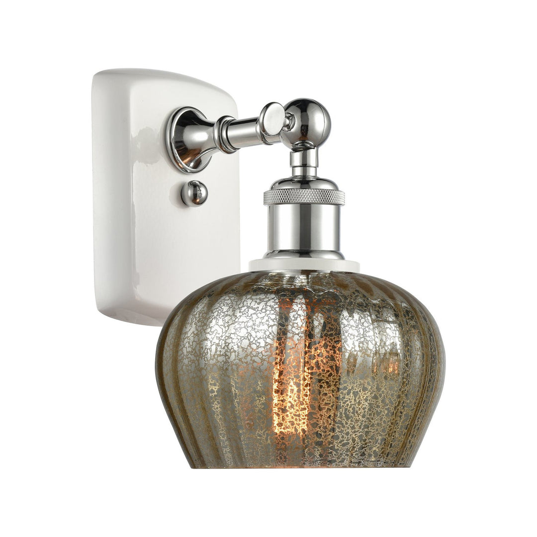 Innovations Ballston 516-1W-WPC-G96 Wall Sconce Light - White and Polished Chrome