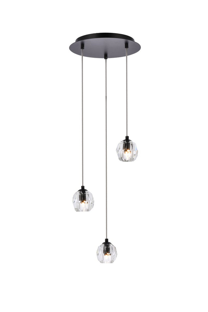 Elegant Eren 3505D12BK Pendant Light - Black