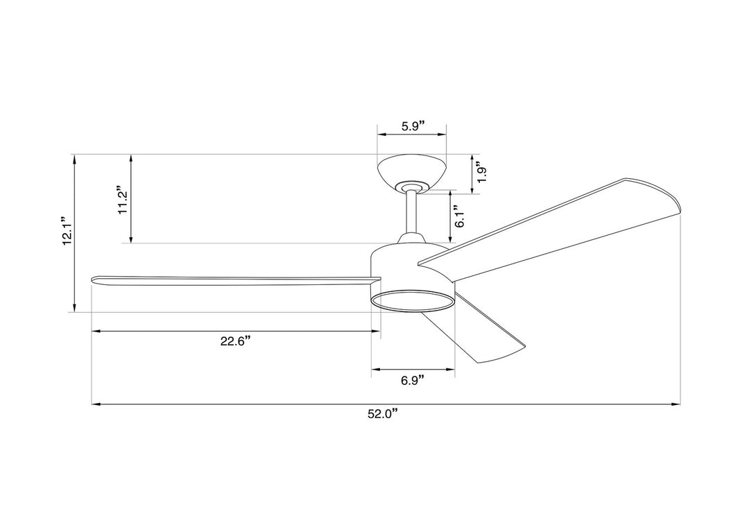 Beacon Climate III 21064001 Ceiling Fan 52 - White, Matt White/White Wash/