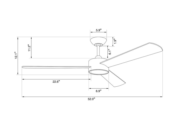 Beacon Climate III 21064001 Ceiling Fan 52 - White, Matt White/White Wash/