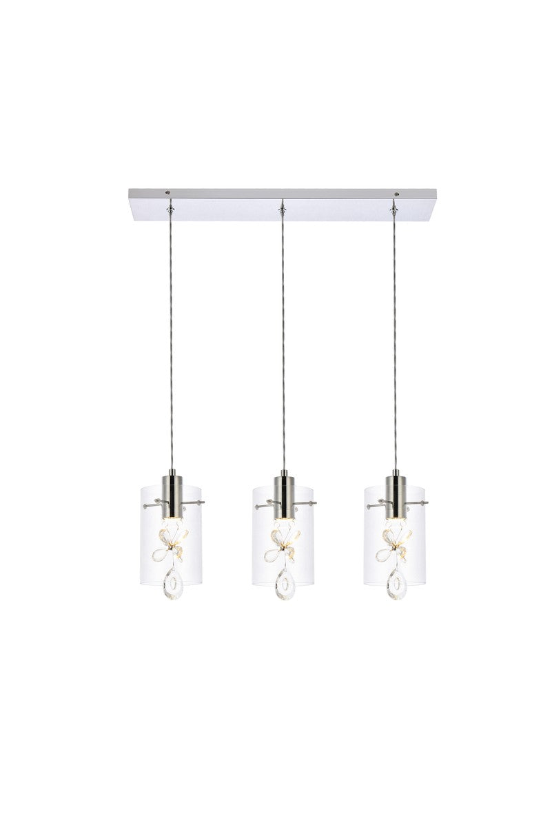 Elegant Hana 5202D24C Pendant Light - Chrome