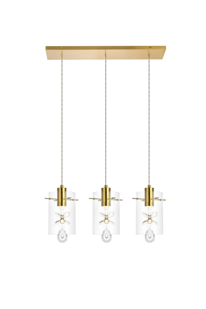 Elegant Hana 5202D24G Pendant Light - Gold