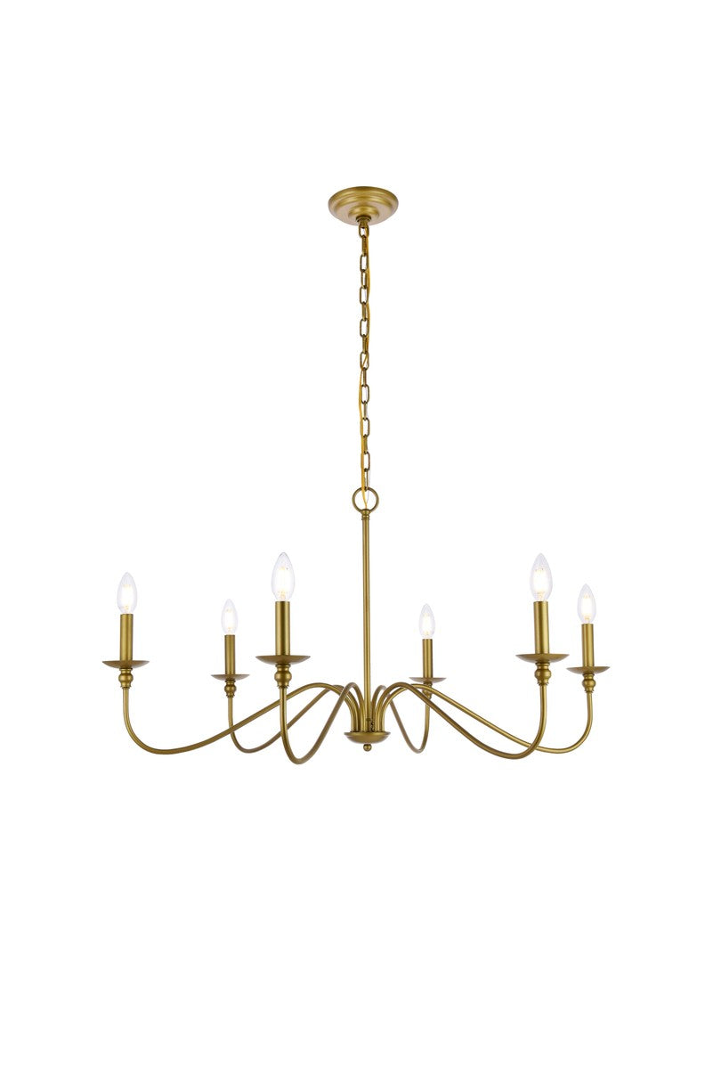 Elegant Rohan LD5006D36BR Chandelier Light - Brass