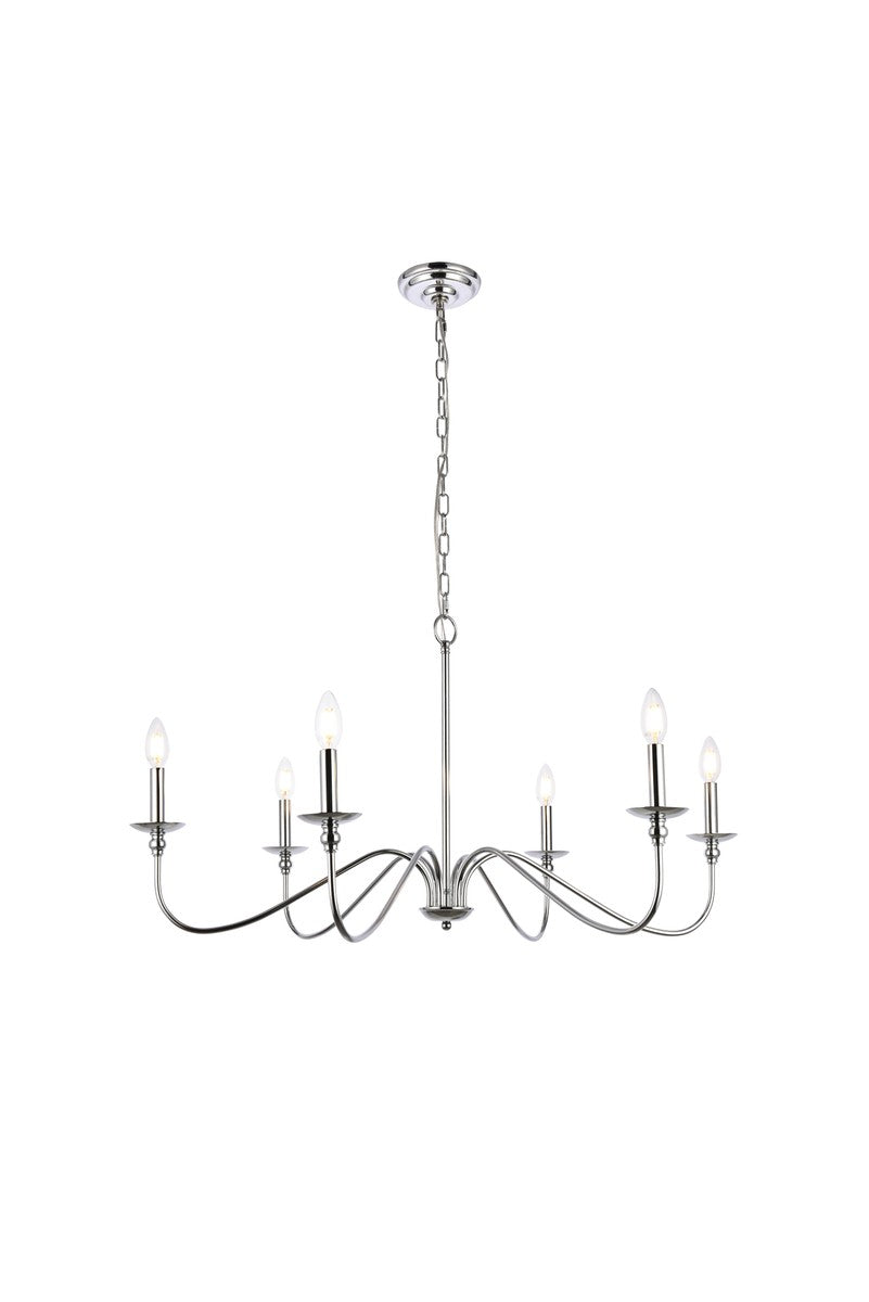 Elegant Rohan LD5006D36PN Chandelier Light - Polished Nickel