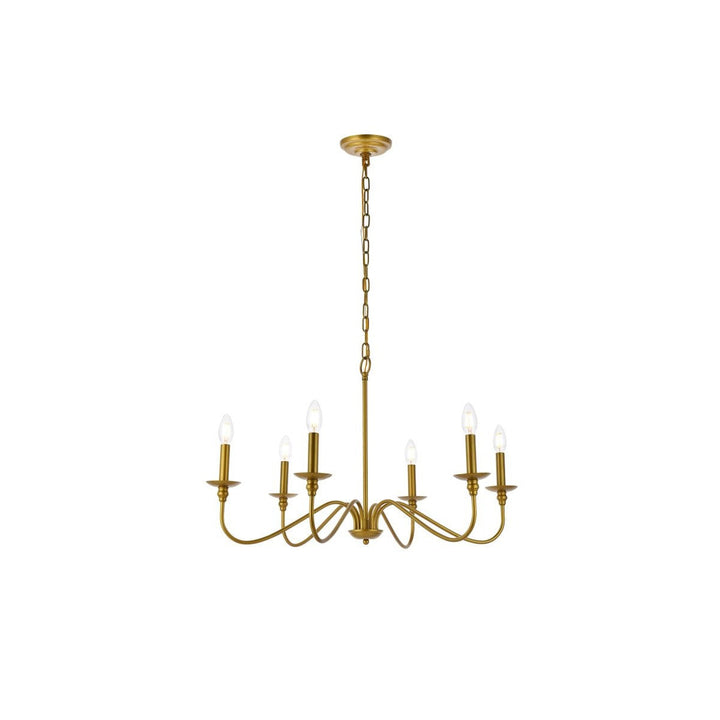 Elegant Rohan LD5056D30BR Chandelier Light - Brass