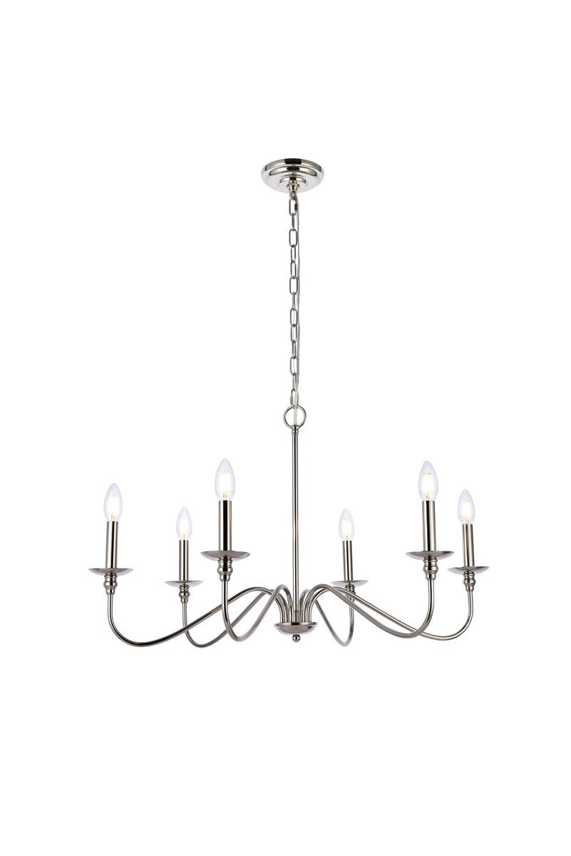 Elegant Rohan LD5056D30PN Chandelier Light - Polished Nickel