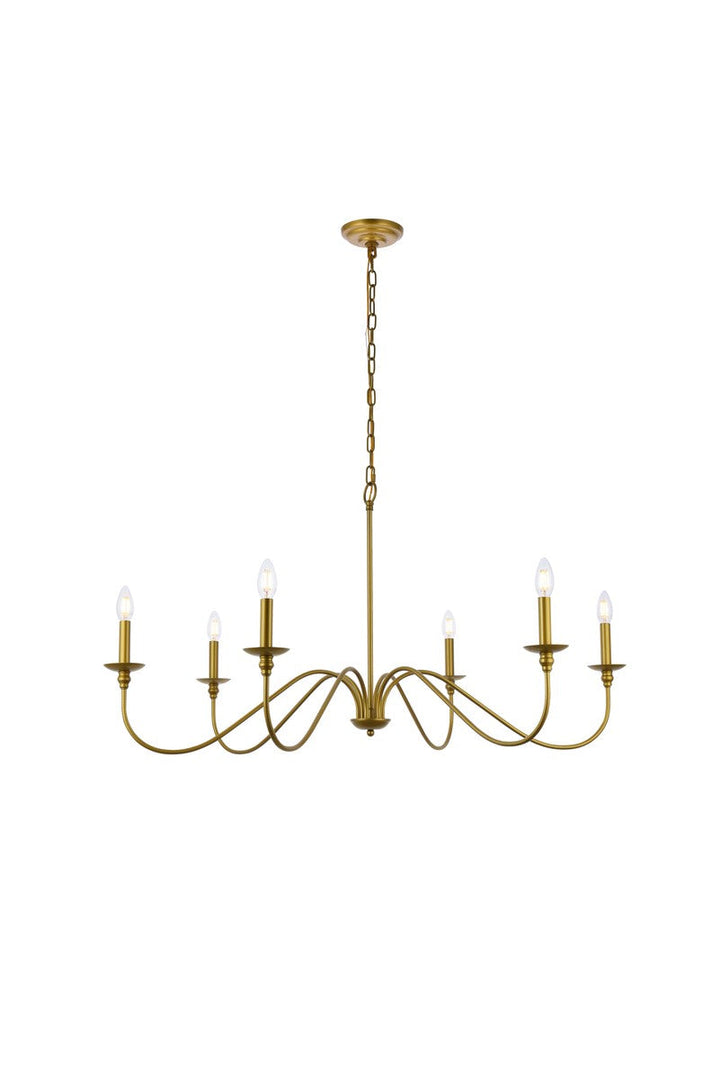 Elegant Rohan LD5056D42BR Chandelier Light - Brass