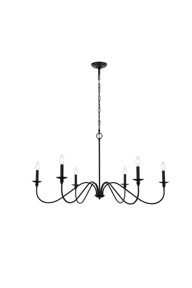 Elegant Rohan LD5056D42MB Chandelier Light - Matte Black