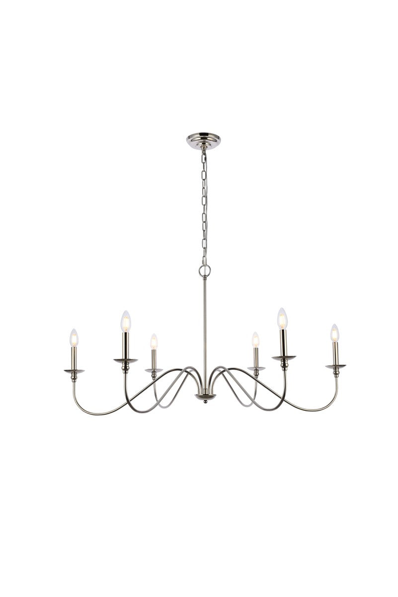 Elegant Rohan LD5056D42PN Chandelier Light - Polished Nickel