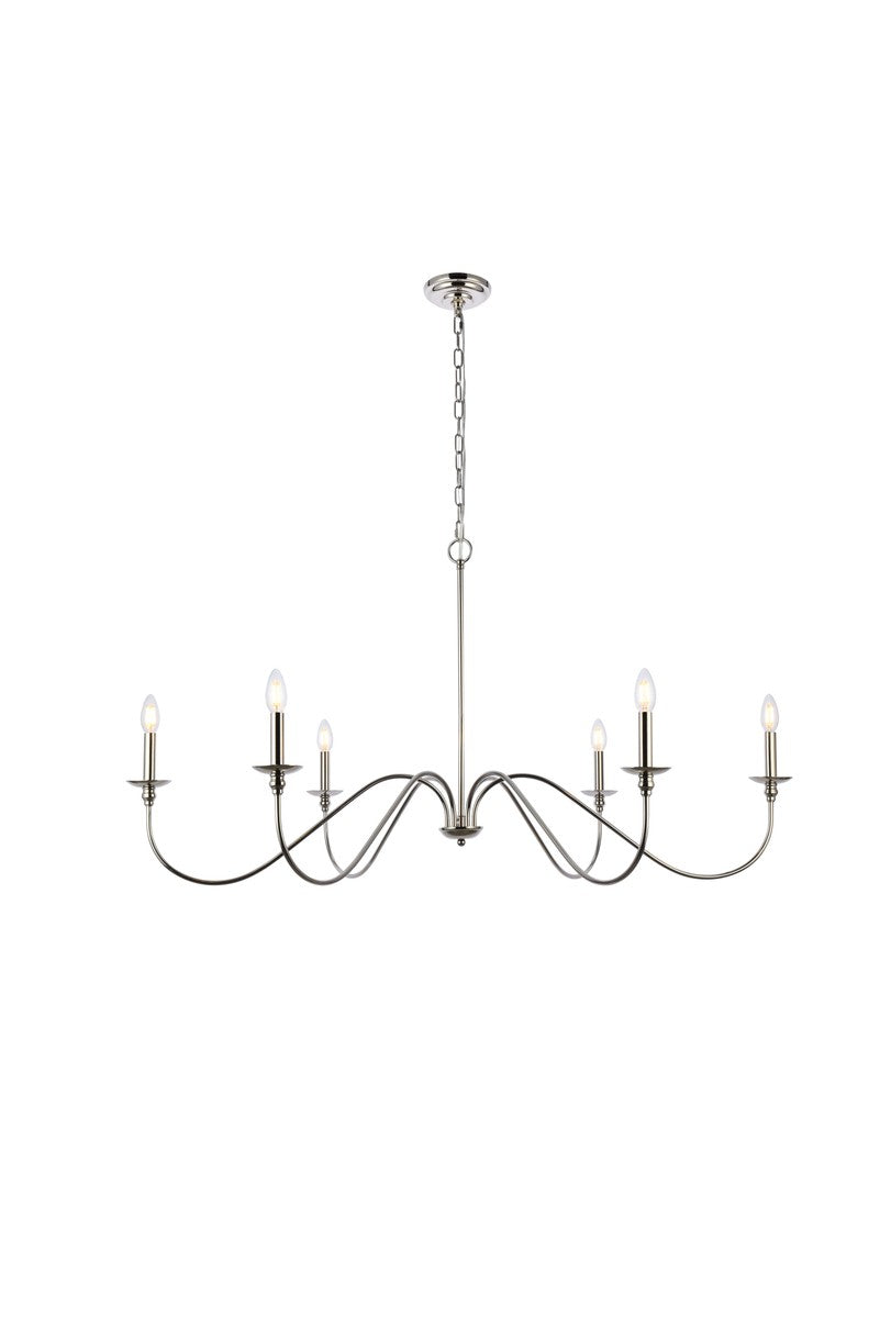 Elegant Rohan LD5056D48PN Chandelier Light - Polished Nickel
