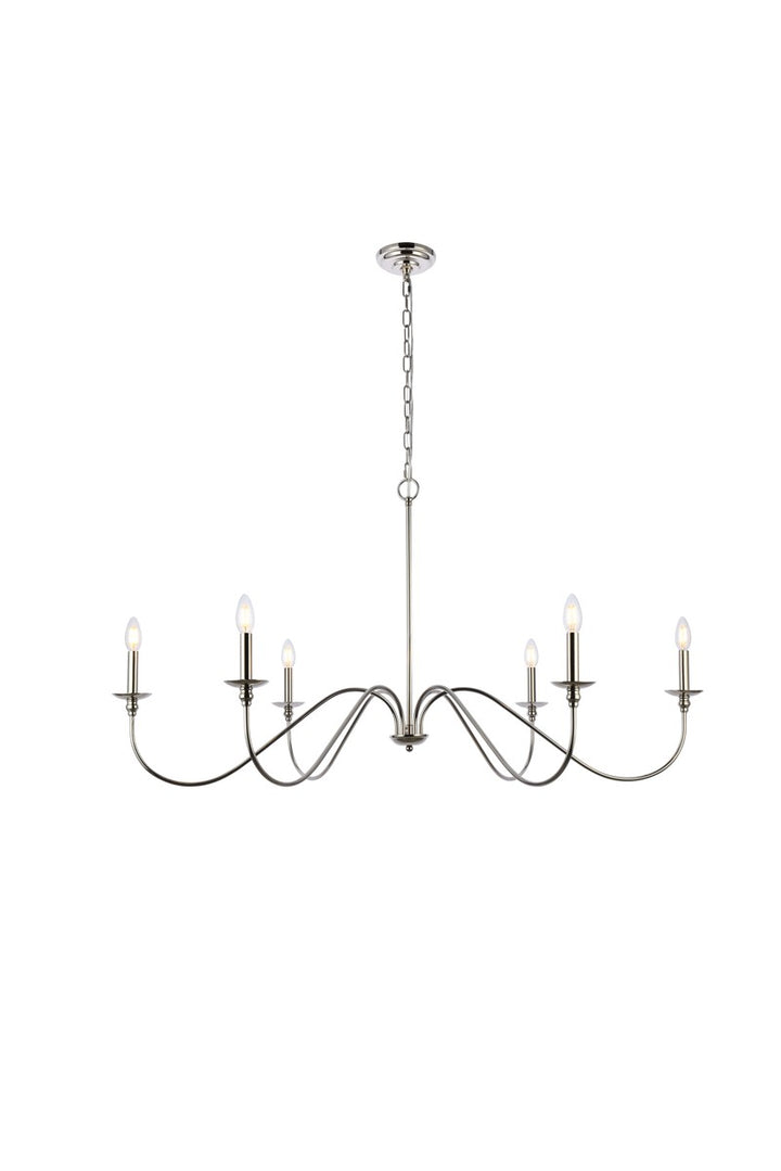 Elegant Rohan LD5056D48PN Chandelier Light - Polished Nickel