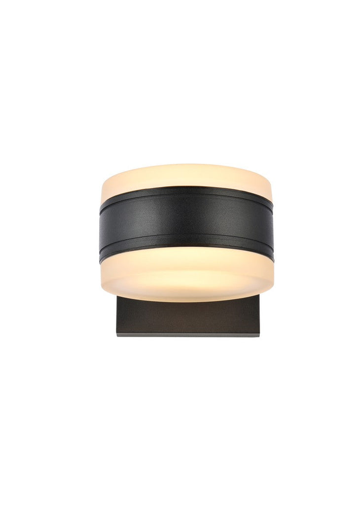 Elegant Lighting LDOD4012BK Modern Raine Outdoor Black