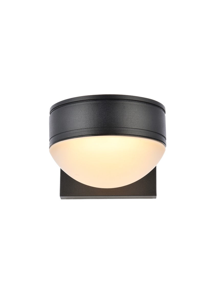 Elegant Lighting LDOD4014BK Modern Raine Outdoor Black