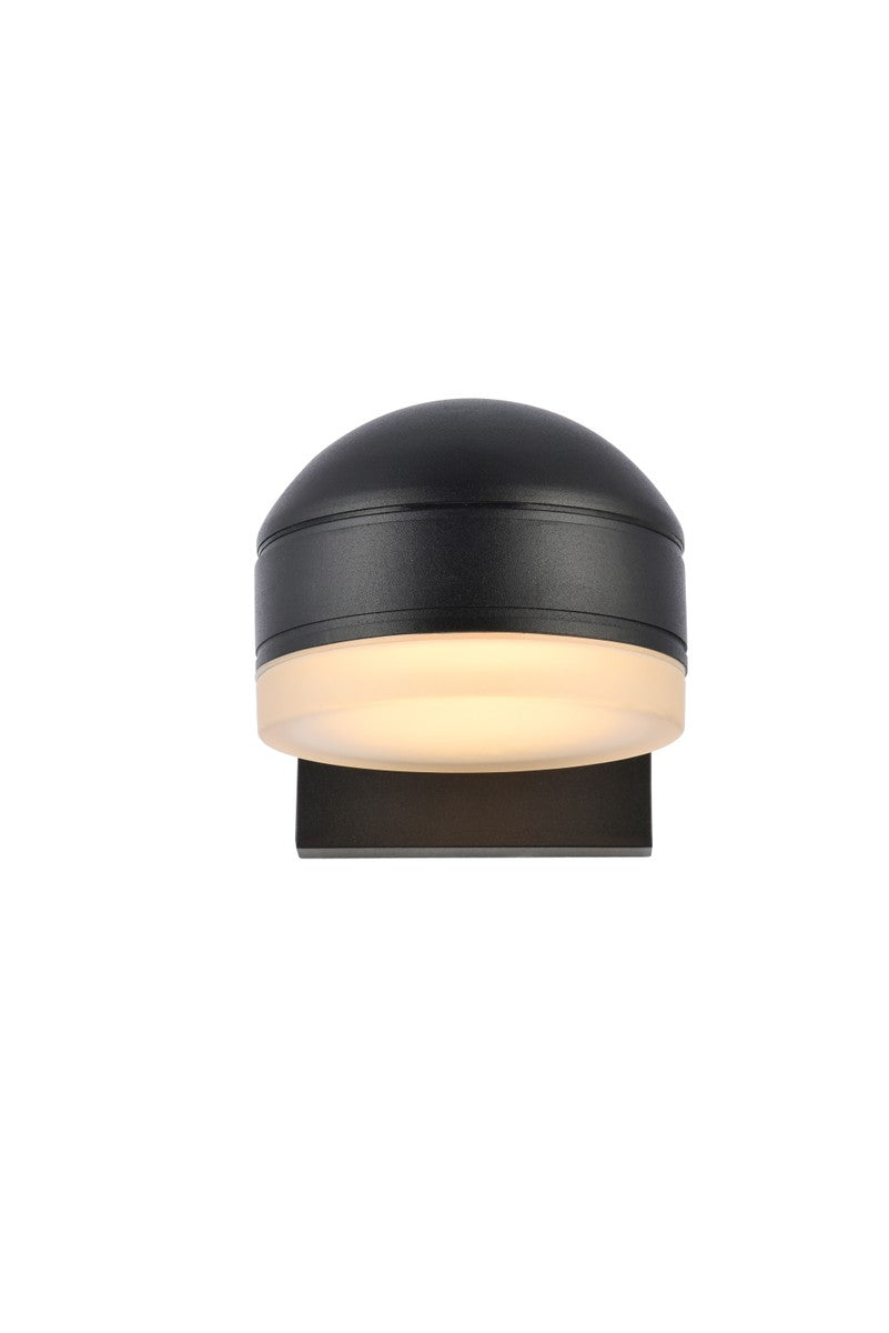 Elegant Lighting LDOD4015BK Modern Raine Outdoor Black