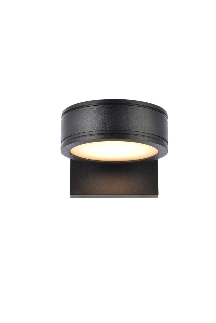 Elegant Lighting LDOD4018BK Modern Raine Outdoor Black