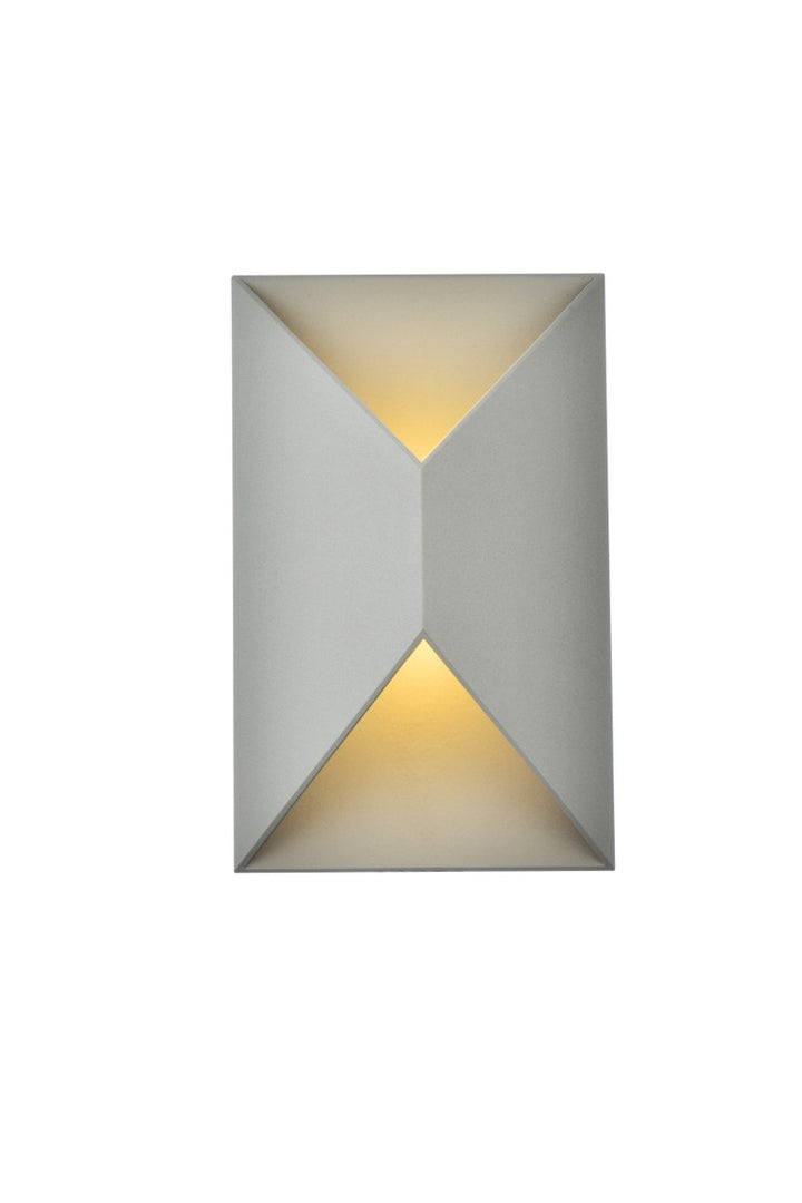 Elegant Lighting LDOD4022S Modern Raine Outdoor Silver