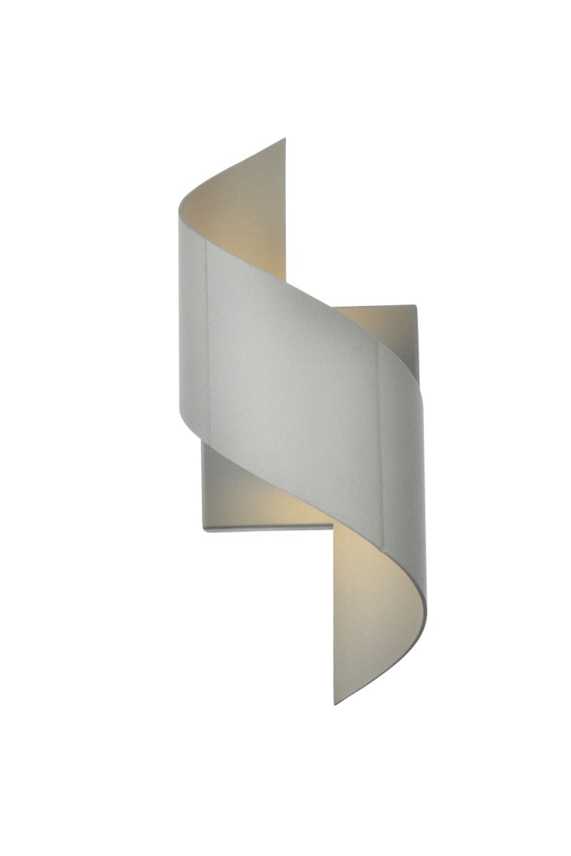 Elegant Lighting LDOD4034S Modern Raine Outdoor Silver