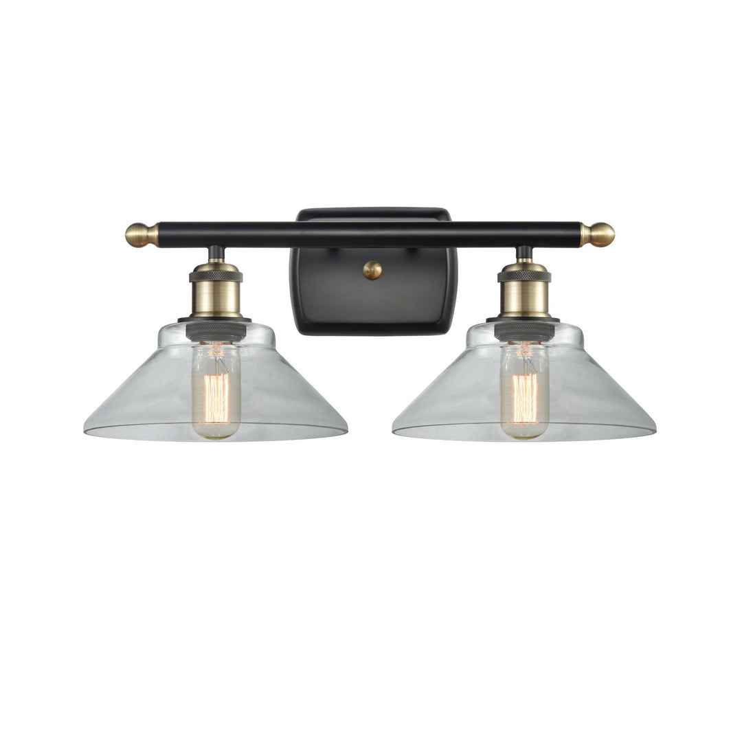 Innovations Ballston 516-2W-BAB-G132 Bath Vanity Light 18 in. wide - Black Antique Brass