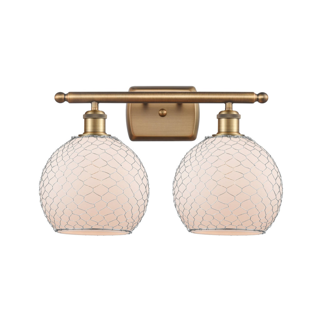 Innovations Ballston 516-2W-BB-G121-8CSN Bath Vanity Light 16 in. wide - Brushed Brass