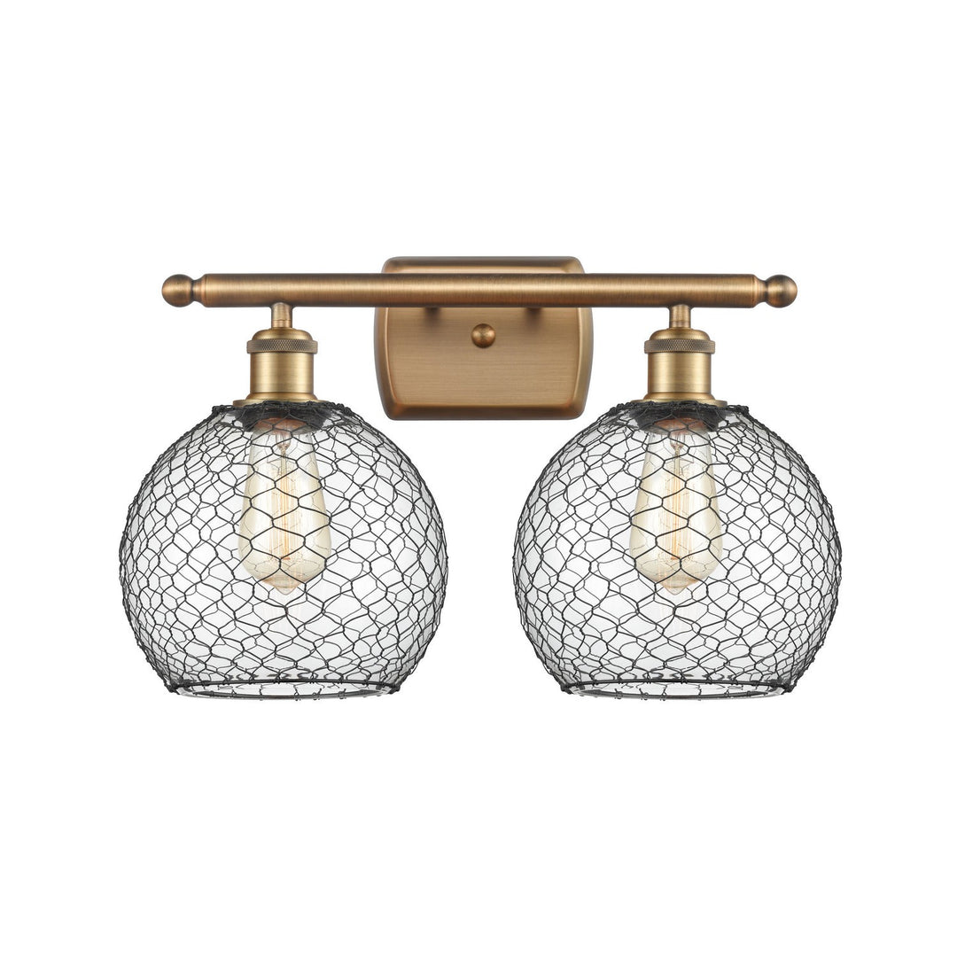Innovations Ballston 516-2W-BB-G122-8CBK Bath Vanity Light 16 in. wide - Brushed Brass