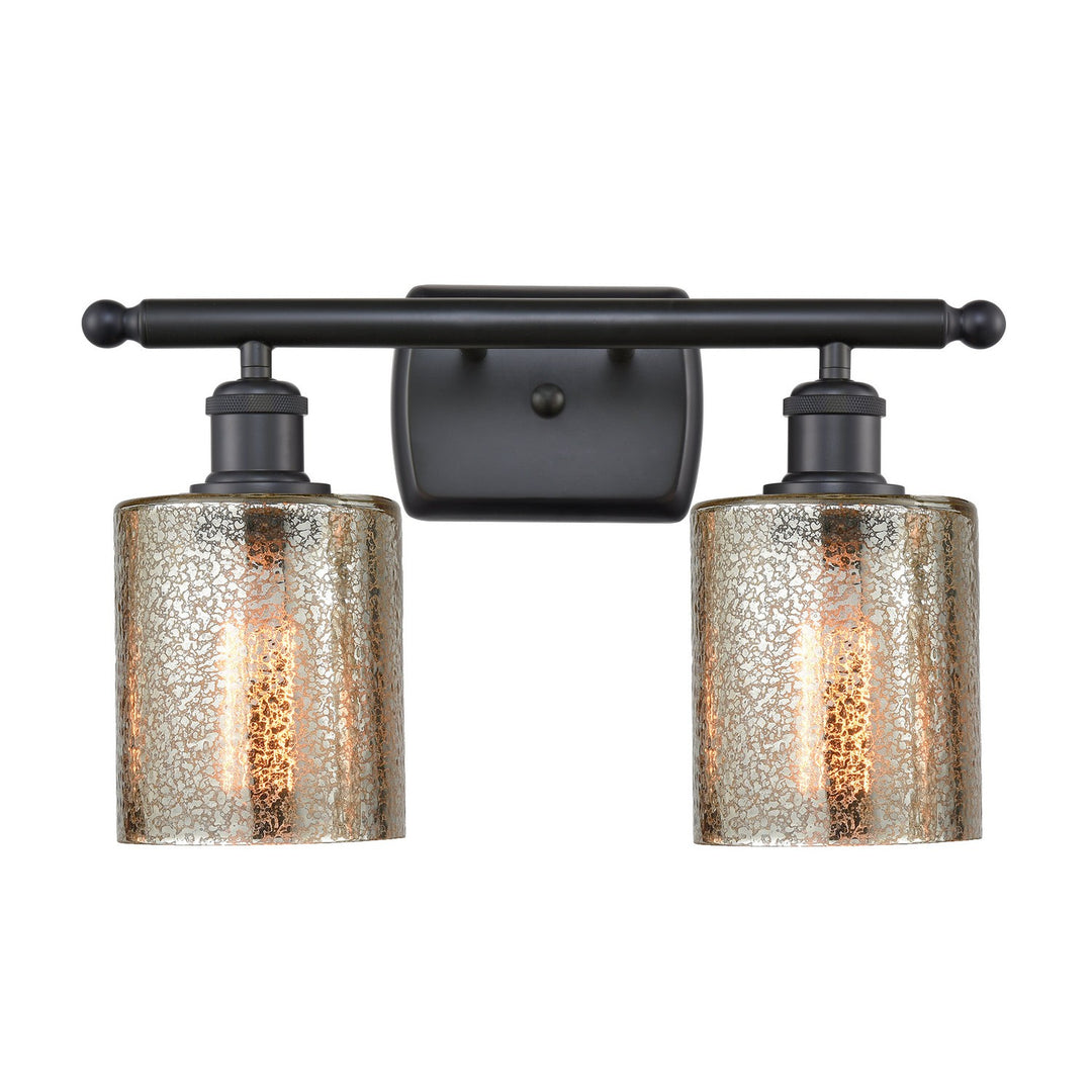 Innovations Ballston 516-2W-BK-G116-LED Bath Vanity Light 16 in. wide - Matte Black
