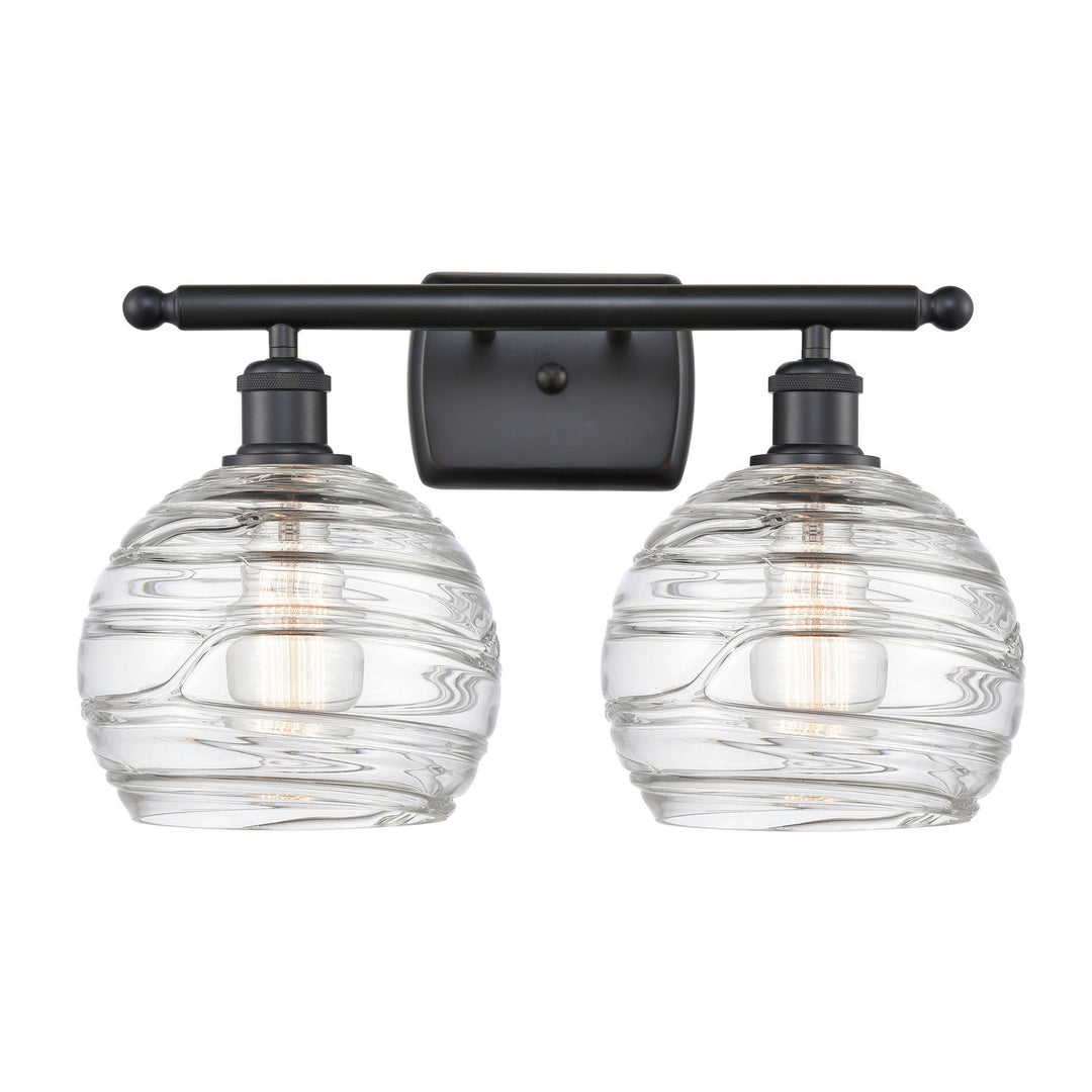 Innovations Ballston 516-2W-BK-G1213-8 Bath Vanity Light 18 in. wide - Matte Black