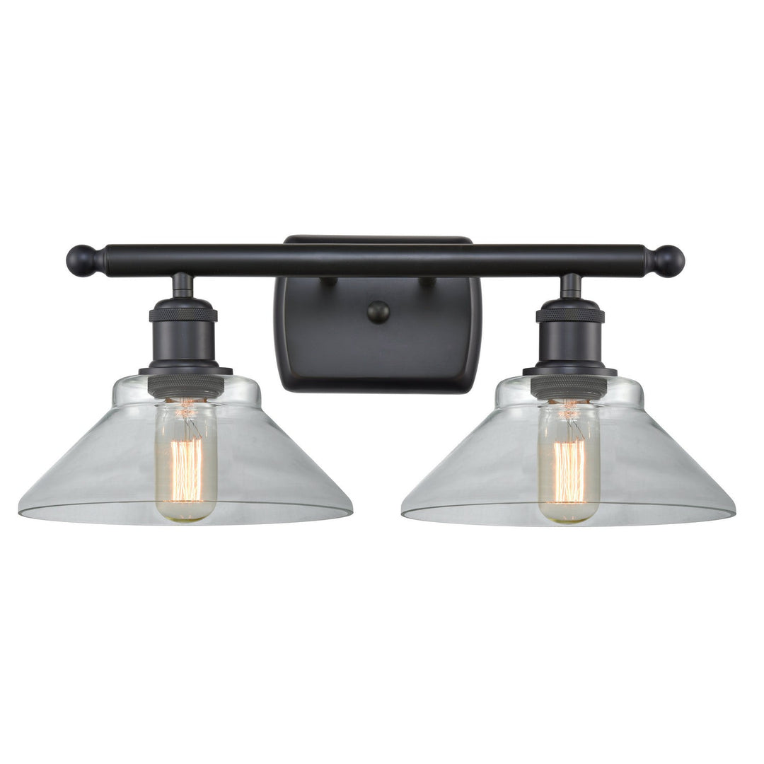 Innovations Ballston 516-2W-BK-G132 Bath Vanity Light 18 in. wide - Matte Black