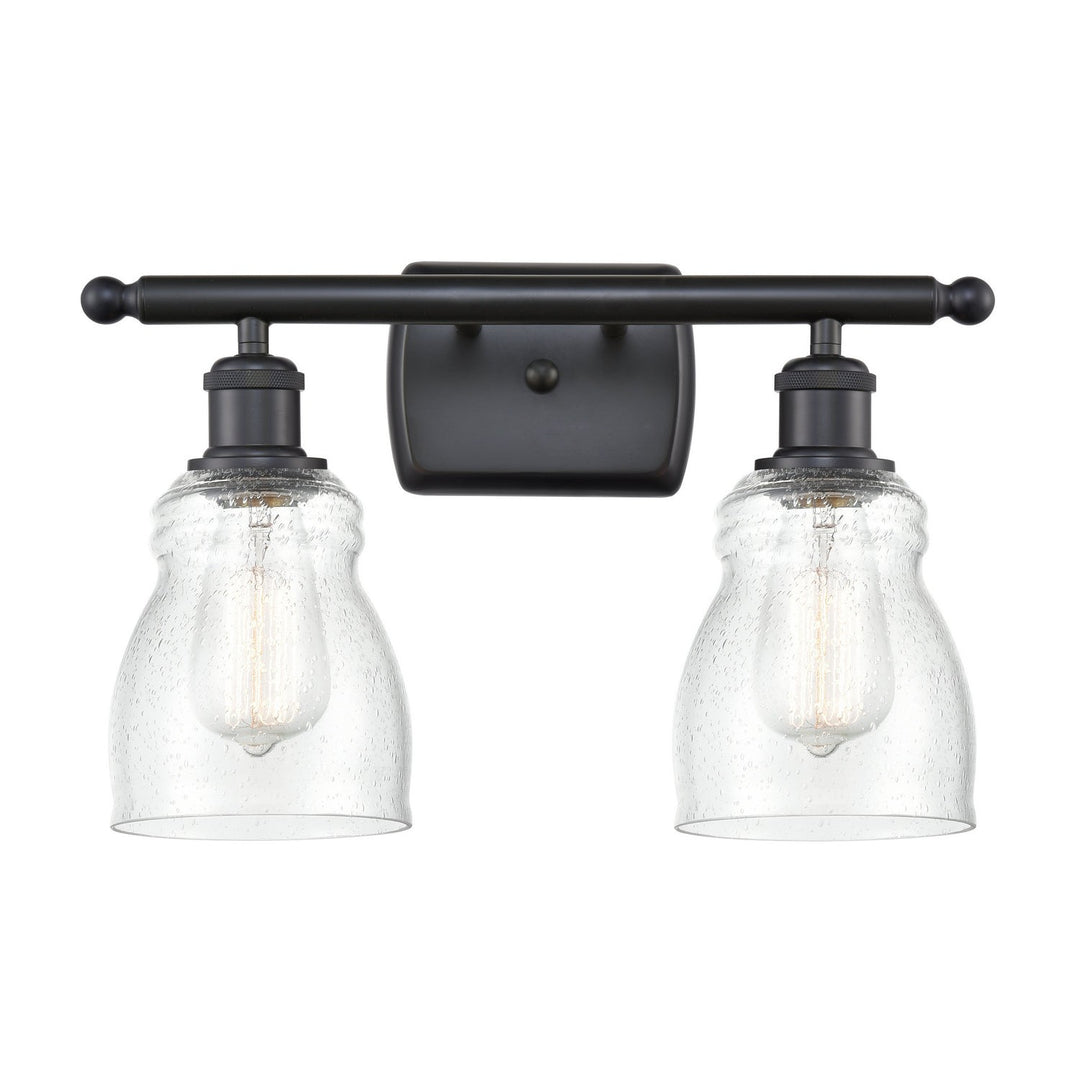Innovations Ballston 516-2W-BK-G394 Bath Vanity Light 16 in. wide - Matte Black