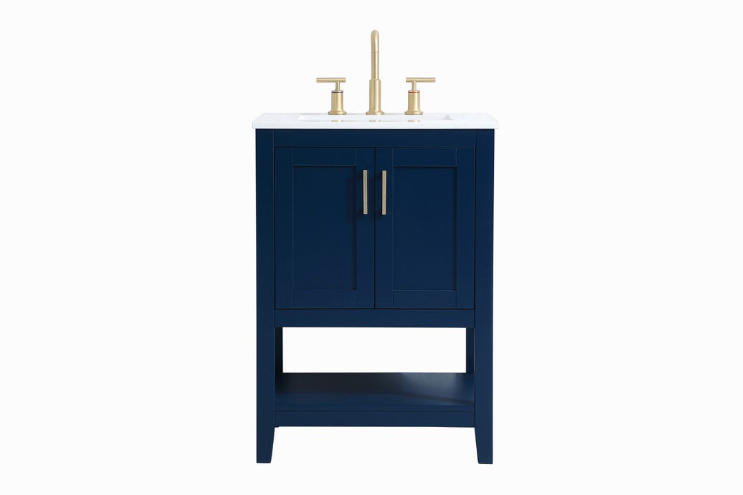 Elegant Lighting VF16024BL  Aubrey Plumbing Blue