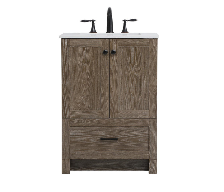 Elegant Lighting VF2824WO  Soma Plumbing Weathered Oak