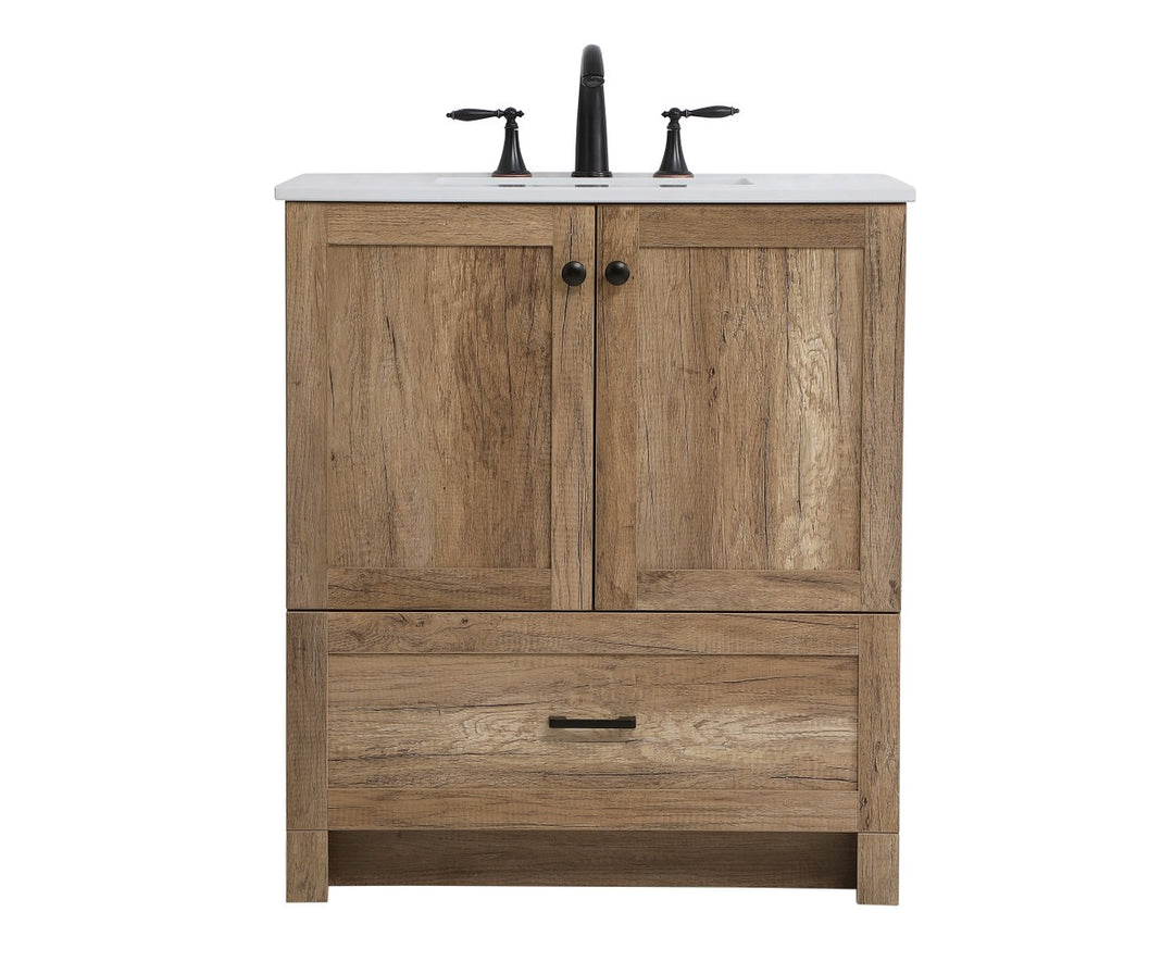 Elegant Lighting VF2830NT  Soma Plumbing Natural Oak