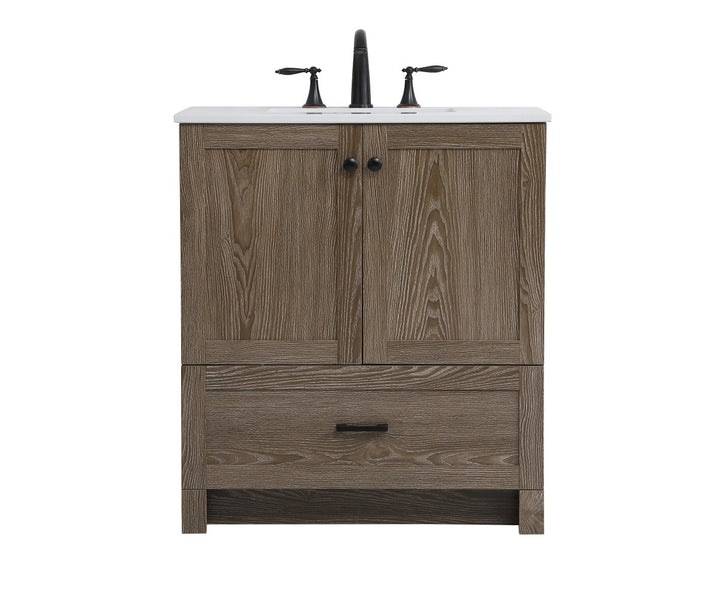 Elegant Lighting VF2830WO  Soma Plumbing Weathered Oak