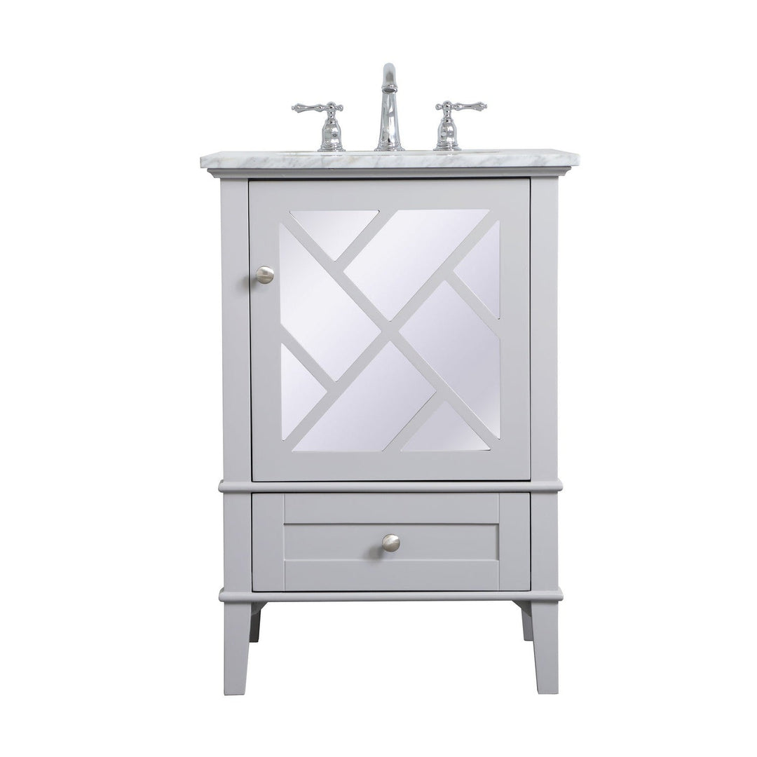 Elegant Lighting VF30224GR Luxe Single Bathroom Vanity Plumbing Gray