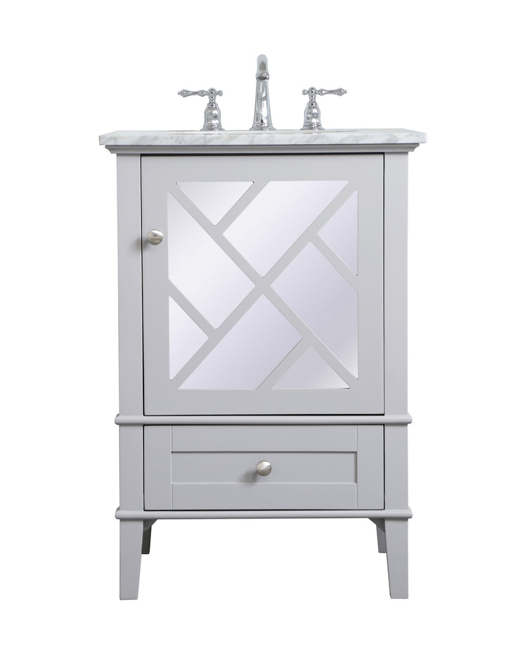 Elegant Lighting VF30224GR Luxe Single Bathroom Vanity Plumbing Gray