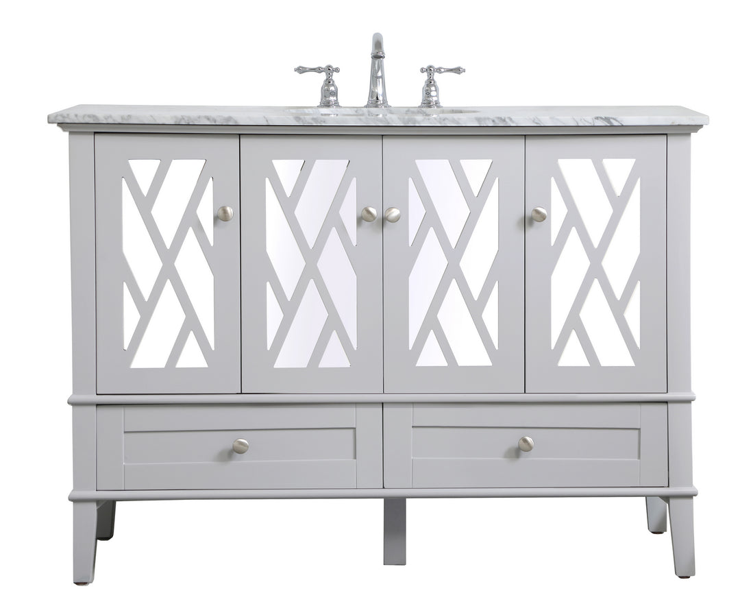 Elegant Lighting VF30248GR Luxe Single Bathroom Vanity Set Plumbing Gray